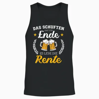 Schuften Hat Eine Ende Es Lebe Rente Für Rentner Ruhestand Unisex Tank Top - Black