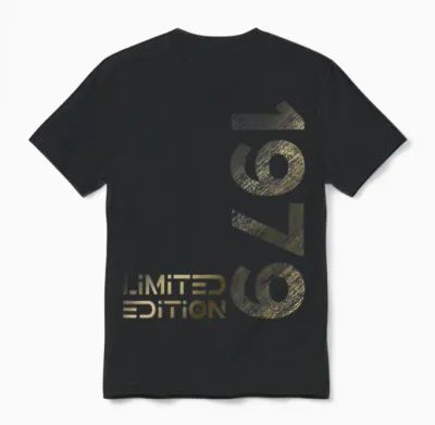 Limited Edition Vintage 1979 Man Woman 44th Birthday T-Shirt, Black Unisex T-Shirt - Black