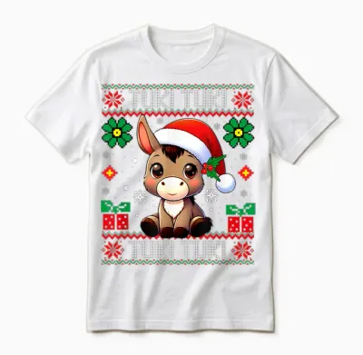 Mi Burrito Sabanero Mexican, Donkey Latino Ugly Christmas Unisex T-Shirt - White
