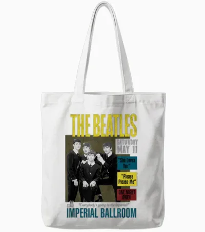 Offizielles the Beatles Imperial Ballroom Rock N Roll Band Tote Bags - White