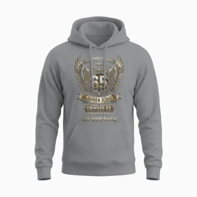 Als Gott Mich Vor 65 Jahren Schuf Grinste Er Das Wird Lustig Unisex Hoodie - Sport Grey