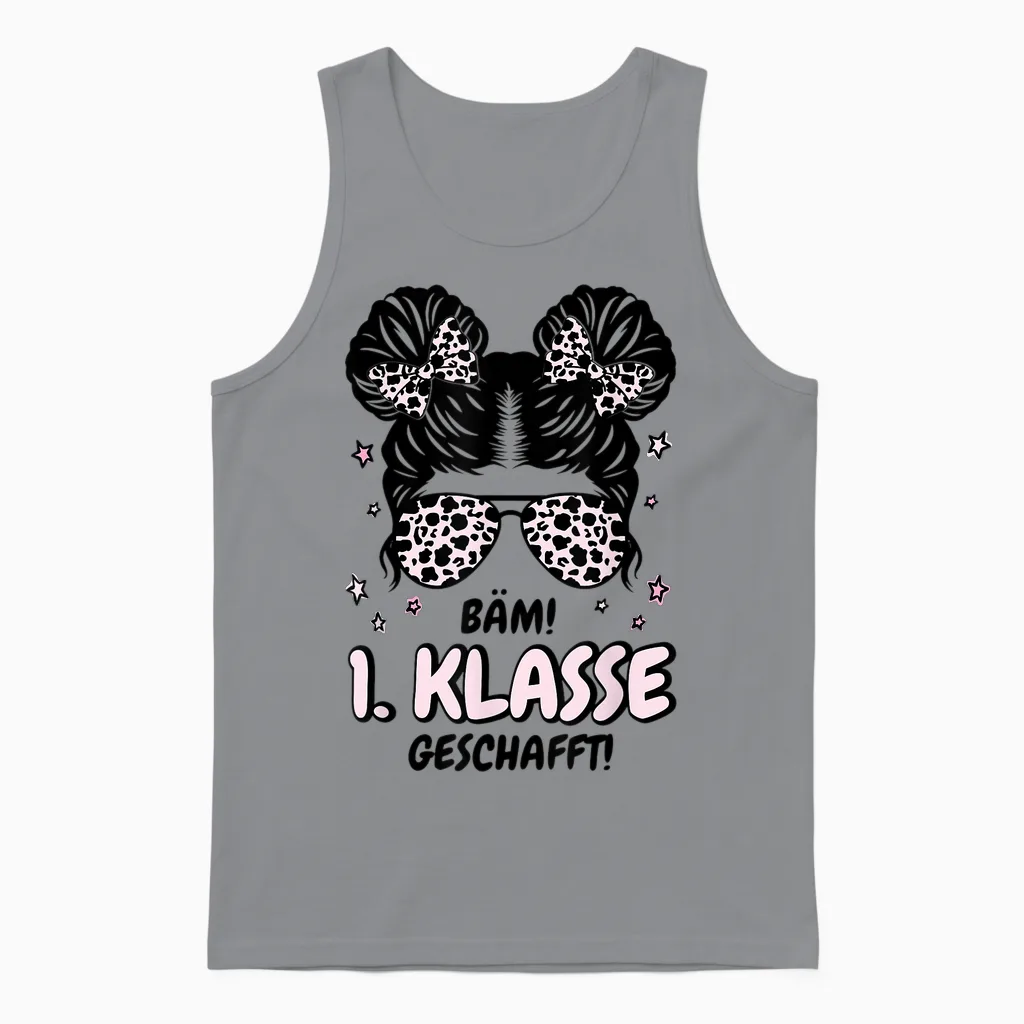 Bäm 1. Klasse Geschafft 2026 Abschluss 1. Klasse Unisex Tank Top in Sport Grey