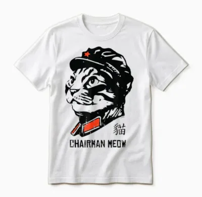 Süßes Katzen-T-Shirt Von Chairmans Love Boss Meow Police Unisex T-Shirt - White