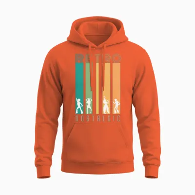 Retro Nostalgic Unisex Hoodie - Orange