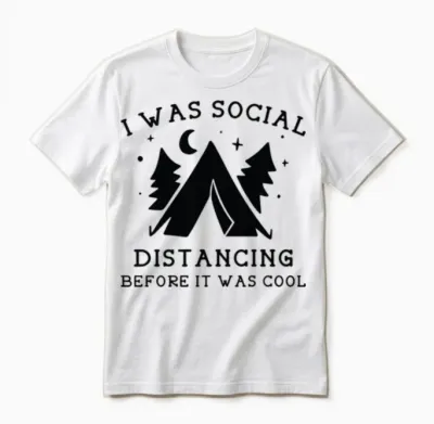 Social Distancing Unisex T-Shirt - White