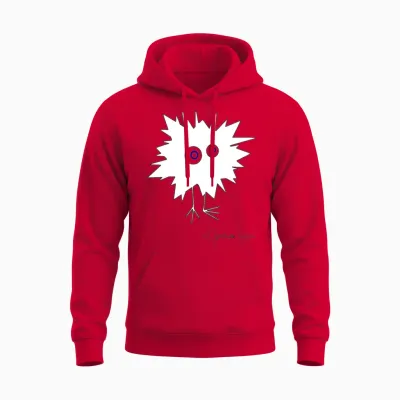 Woolly Beastie Flashed - Bestiolus Fulguratus Unisex Hoodie - Red