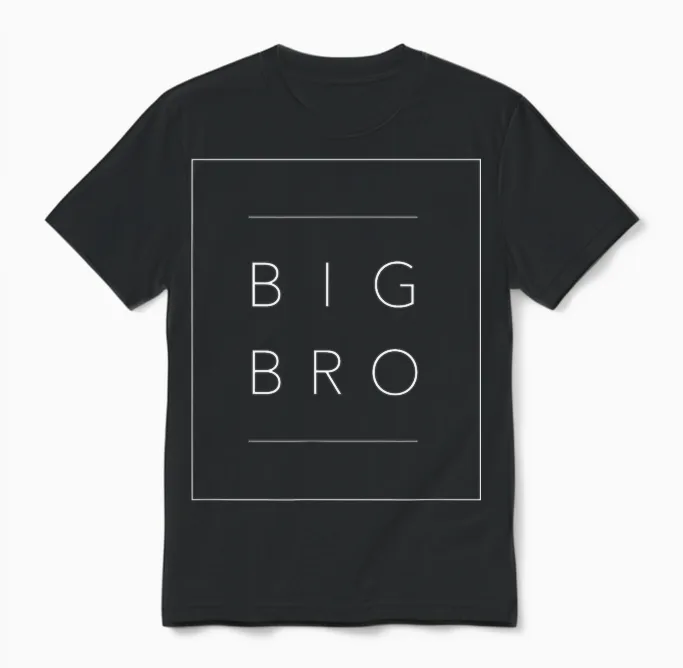 Big Brother T Shirt - Big Brother Shirt for Son, Big Bro Unisex T-Shirt in Black