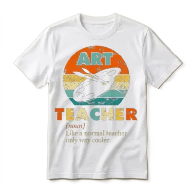 Art Teacher Like a Normal Teacher Only Way Cooler Unisex T-Shirt - White