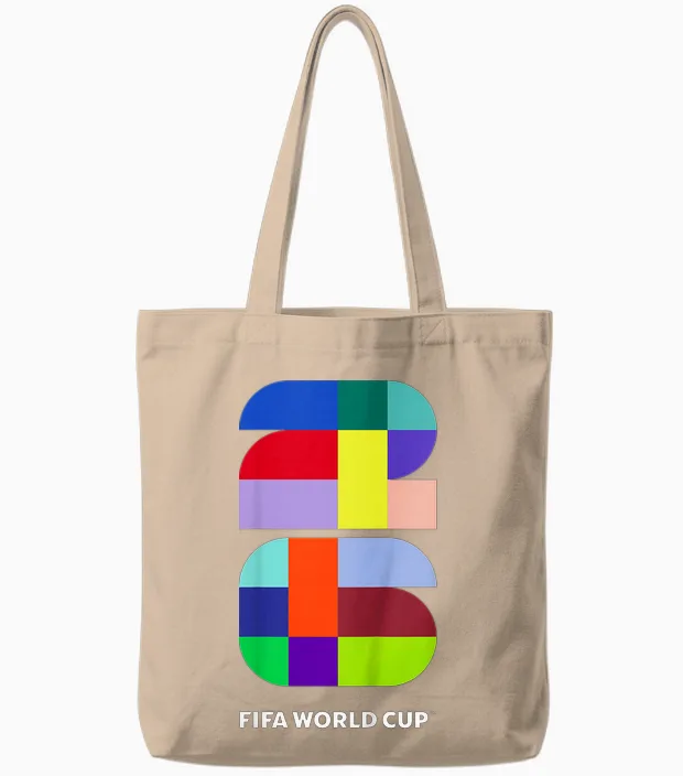 Kids Fifa World Cup26 Event Colors Tote Bags in Natural