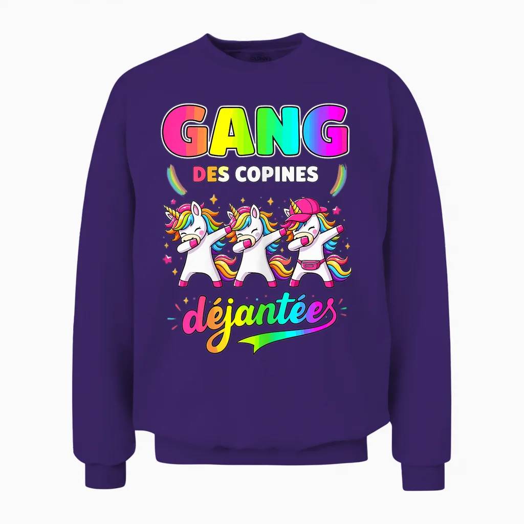 Gang of Girlfriends Dejanted Bride Future Bride Evjf Unisex Sweatshirt in Purple
