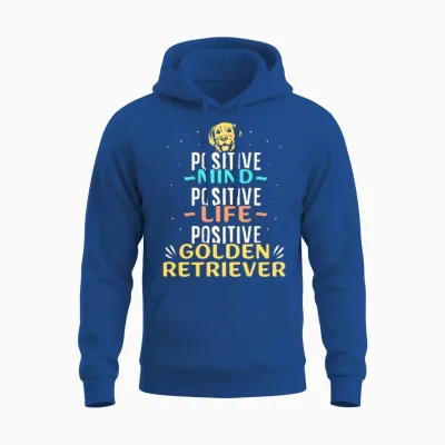 Positive Golden Retriever Unisex Hoodie - Royal