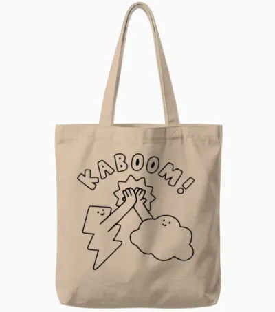 Thunderclap Tote Bags - Natural