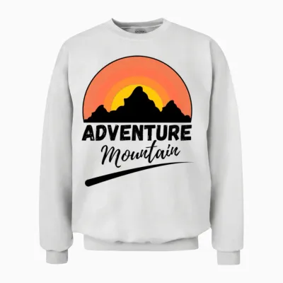 Adventure Has No Limit Hiking Mountains Unisex Sweatshirt - White