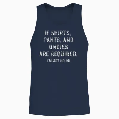 Funny Saying Nudist Unisex Tank Top - Navy