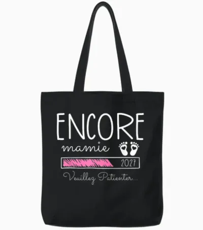 Encore Mamie 2027 - Annonce Grossesse Encore Grand Parents Tote Bags - Black