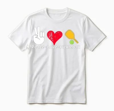 Paddleball Sports Mom Dad Retirement Peace Love Pi Unisex T-Shirt - White
