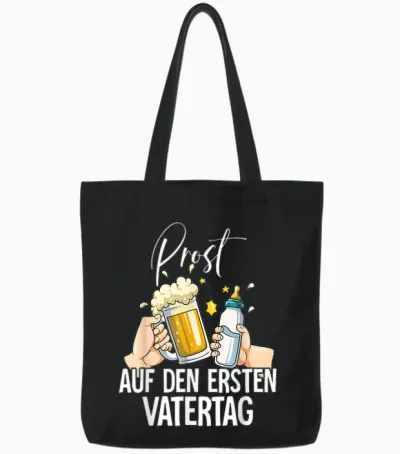 Erster Vatertag Tote Bags - Black