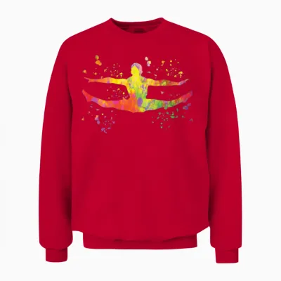 Gymnast Floor Artistic Gymnastics Unisex Sweatshirt - Red