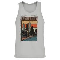 Hustle District — Inspirational Gift Unisex Tank Top - Ash – 2