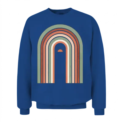 Retro Arc Sunrise Unisex Sweatshirt - Royal