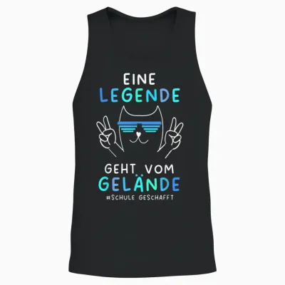Schulabschluss Abitur Realschule Hauptschule Schule 2026 Unisex Tank Top - Black