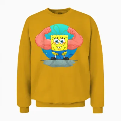 Mademark X Spongebob Squarepants - Spongebob Musclebob Buffpants Unisex Sweatshirt - Gold