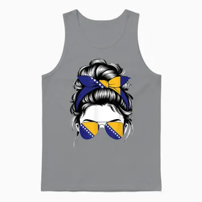 Bosnien Und Herzegowina Flagge Bosnische Wurzeln Unisex Tank Top - Sport Grey