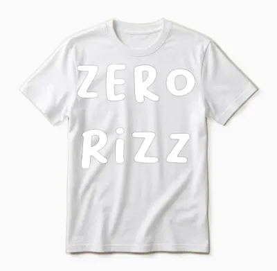 Zero Rizz Retro Unisex T-Shirt - White