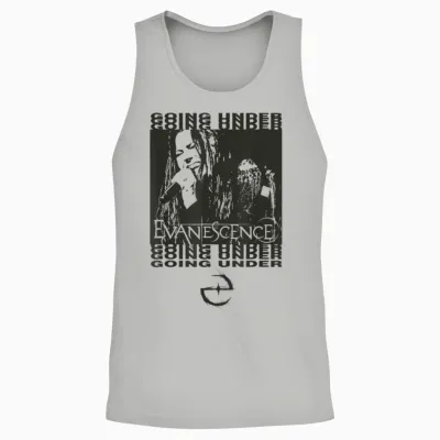 Evanescence Going Under White T-Shirt, White, S Unisex Tank Top - Ash