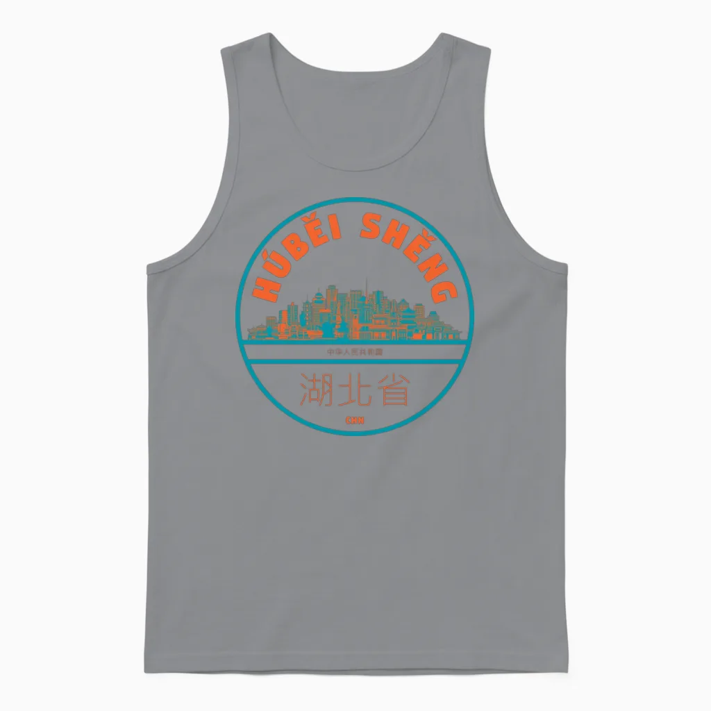 Hubei China Unisex Tank Top in Sport Grey