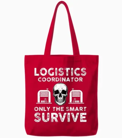 Funny Logistics Coordinator Saying Tote Bags - Red
