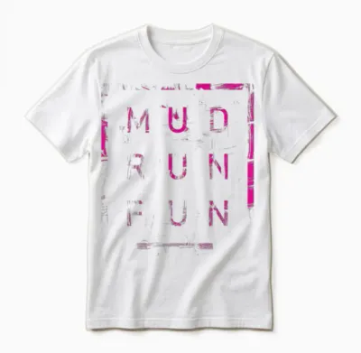 Mud Run Fun Tough Mudder Pink Trail Running Und Marathon Unisex T-Shirt - White
