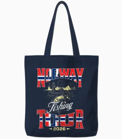Norway Fishing Tour 2026 Angel Tour in Norwegen Tote Bags - Navy