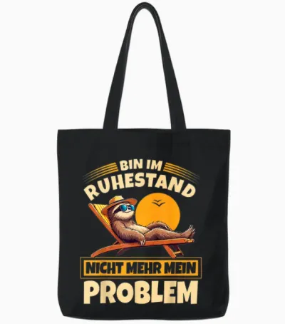 Rente 2026 Nicht Mehr Mein Problem Ruhestand Rentner Tote Bags - Black