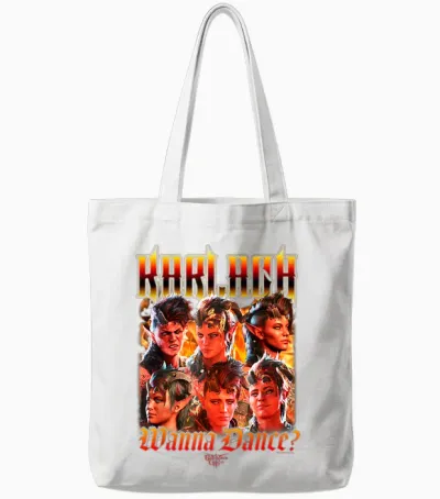 Dungeons & Dragons Wanna Dance? Karlach Multi Expressions Tote Bags - White