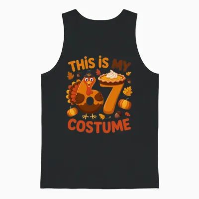 This Is My Thanksgiving 67 Costume Funny Turkey Pi Unisex Tank Top - Black
