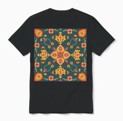 Excellent Iranian Full of Colors Carpet Unisex T-Shirt - Black