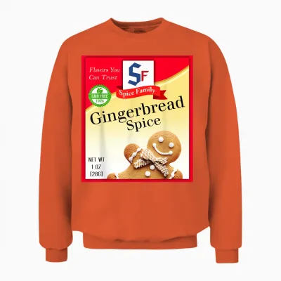 Ginger Bread Spice Group Costume Family Matching Halloween Unisex Sweatshirt - Orange