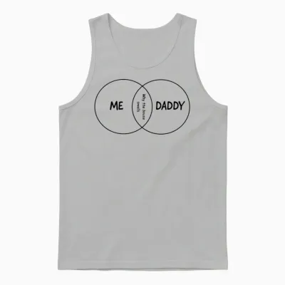 Me, Daddy, Why the House Smells Venn Diagram Unisex Tank Top - Ash