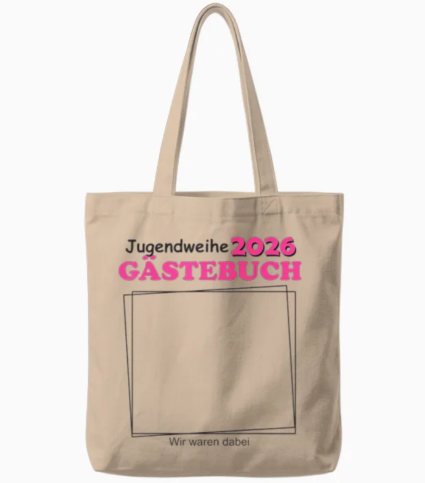 Jugendweihe 2026 Gästebuch Fßr Jugendliche Jungen Tote Bags in Natural