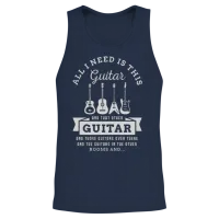 Guitar Design for a Guitar Player Unisex Tank Top - Navy – 2