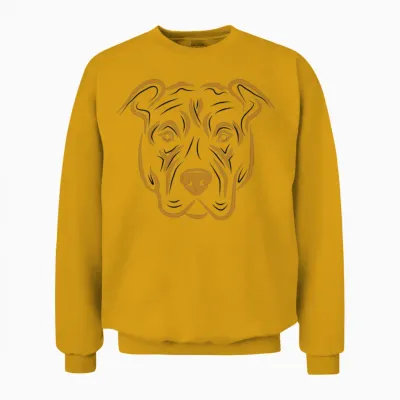 Head Dog Unisex Sweatshirt - Gold