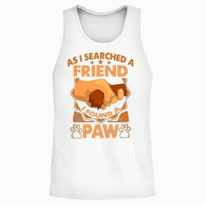 Funny Dog Paw Dog Animal Lovers Friend Dog Human Unisex Tank Top - White