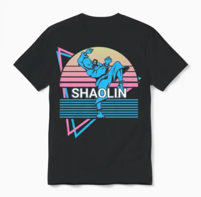 Kung Fu Retro Unisex T-Shirt - Black