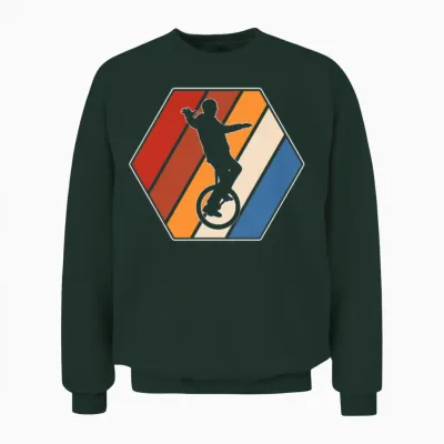 Unicycle Retro Unisex Sweatshirt - Forest