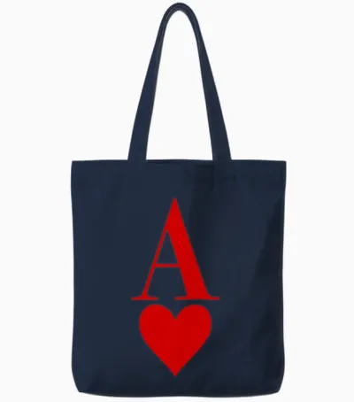 Playing Cards Suit Tote Bags - Navy