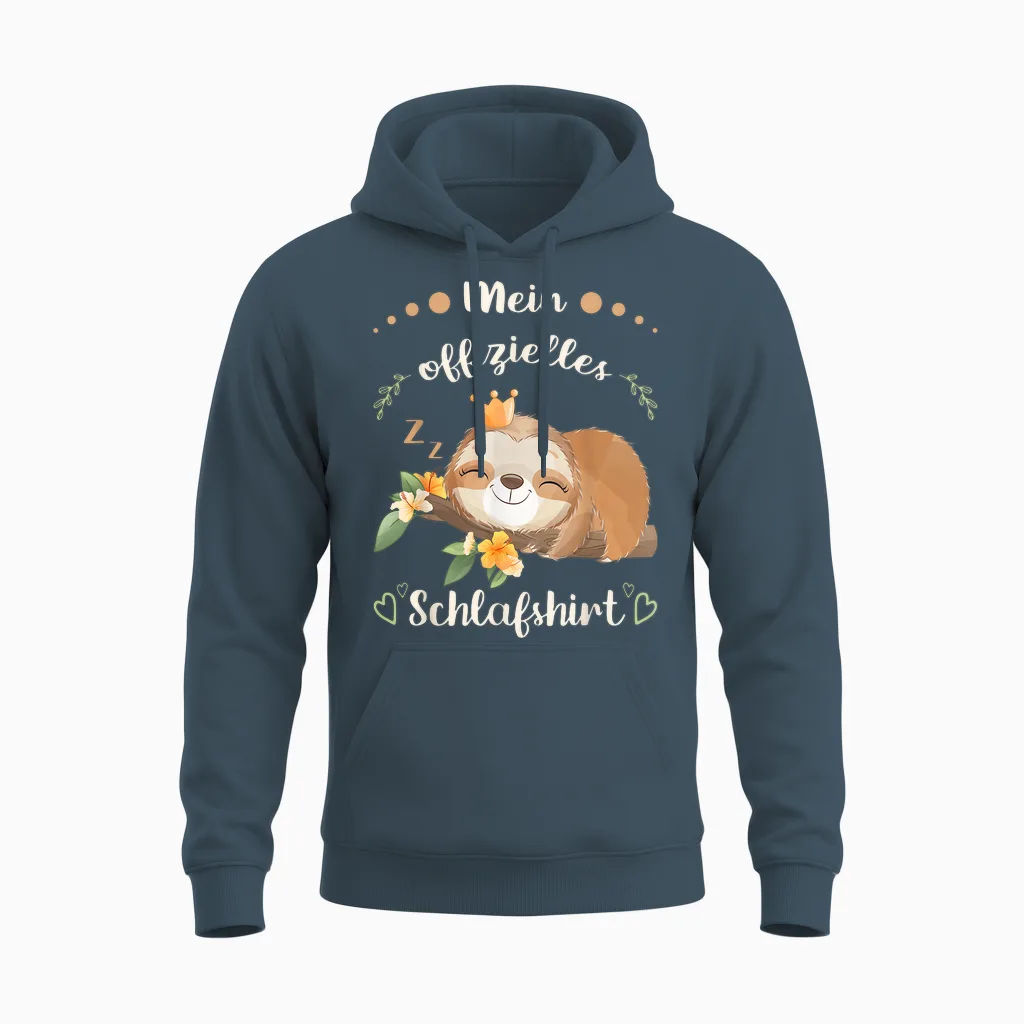 My Official Sleep Shirt Women's Sloth Pyjama Shirt T-Shirt, Black Unisex Hoodie in Dark Heather