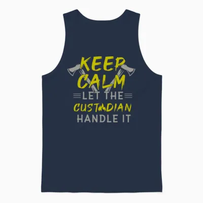 School Custodian Funny Unisex Tank Top - Navy