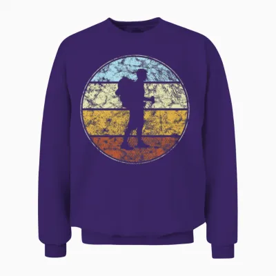 Hiking Retro Unisex Sweatshirt - Purple