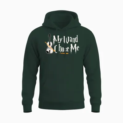 My Wand Chose Me Violin Player Violinist Music T-Shirt Small Unisex Hoodie - Forest